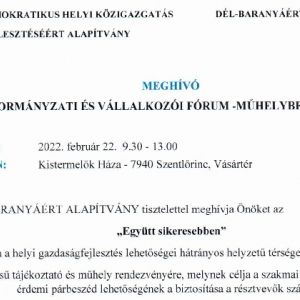 Meghívó - Önkormányzati- és Vállalkozói Fórum