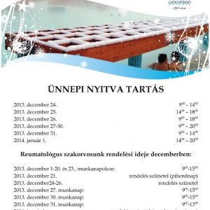 Ünnepi nyitva tartás